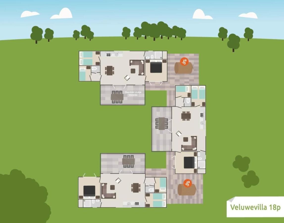 18 Persoons Veluwe Villa Voorthuizen Extérieur photo